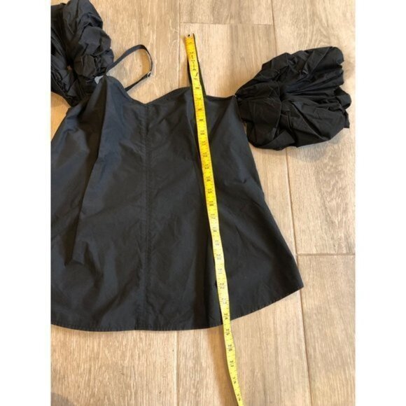 JW ANDERSON WOMEN BLACK OFF THE SHOULDER CAMISOLE TOP Size UK 6/ US XS - Picture 9 of 12